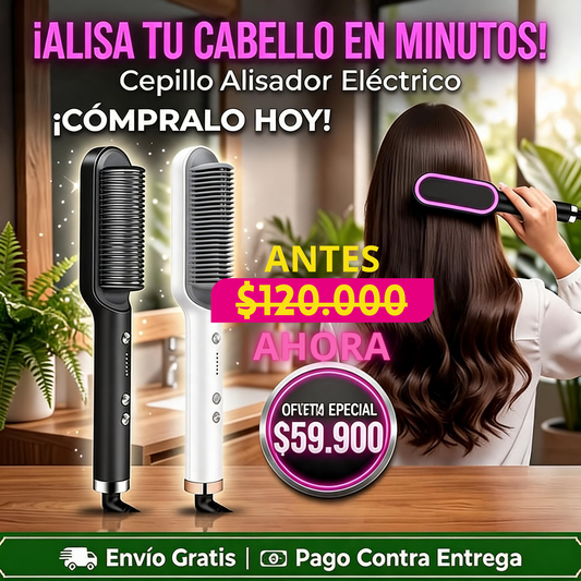 Precio Promocional de Cepillo Alisador 2en1