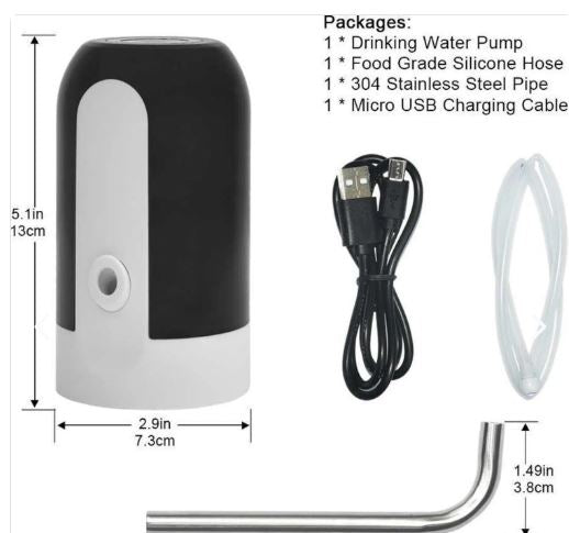 Dispensador de agua eléctrico recargable