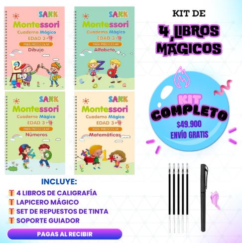 KIT DE LIBROS CALIGRAFIA PARA ESCRITURA